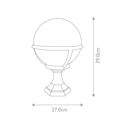 Latarnia cokołowa Glenbeigh - 1 źródło światła - Czarny