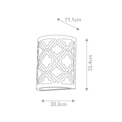Kinkiet Arabella - 1 źródło światła - Postarzane złoto