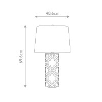 Lampa stołowa Arabella - 1 źródło światła - Postarzane złoto