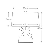 Lampa stołowa Jackson Square - 1 źródło światła - Postarzane złoto