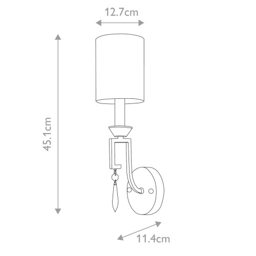 Kinkiet Lemuria - 1 źródło światła - Postarzane złoto