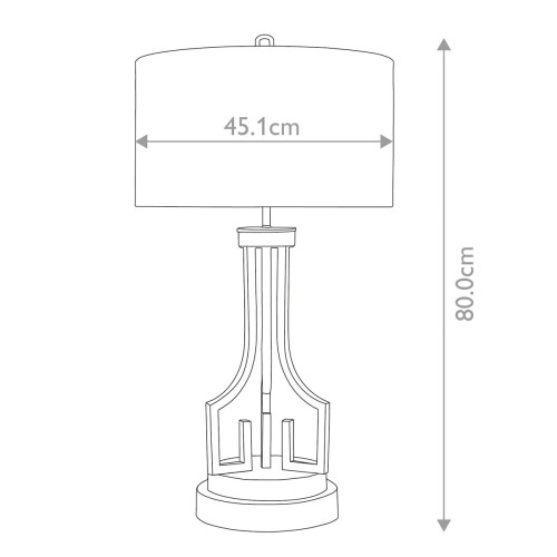 Lampa stołowa Lemuria - 1 źródło światła - Postarzane złoto