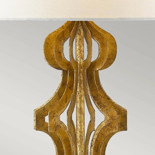 Lampa stołowa Octavia - 1 źródło światła - Postarzane złoto