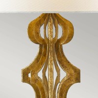 Lampa stołowa Octavia - 1 źródło światła - Postarzane złoto