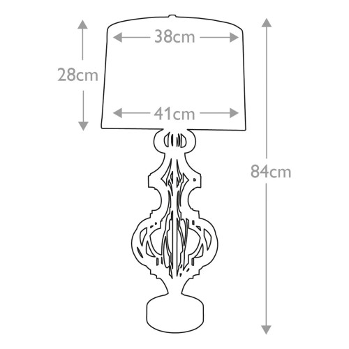 Lampa stołowa Octavia - 1 źródło światła - Postarzane złoto