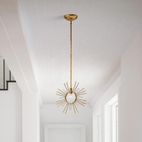 Lampa wisząca Sun King - 1 źródło światła - Złoty