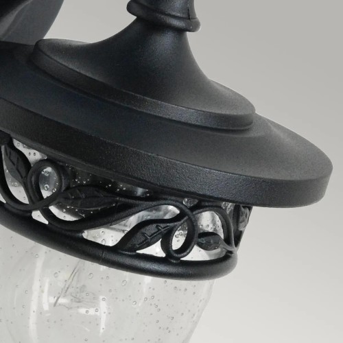 Latarnia naścienna Burford - 1 źródło światła - Czarny