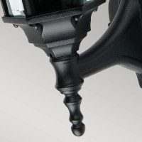 Latarnia naścienna Ledbury - 1 źródło światła - Czarny