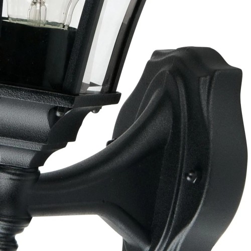 Latarnia naścienna Ledbury - 1 źródło światła - Czarny