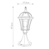 Latarnia cokołowa Ledbury - 1 źródło światła - Czarny