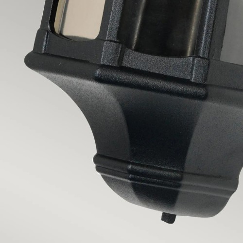 Latarnia naścienna Newbury - 1 źródło światła - Czarny