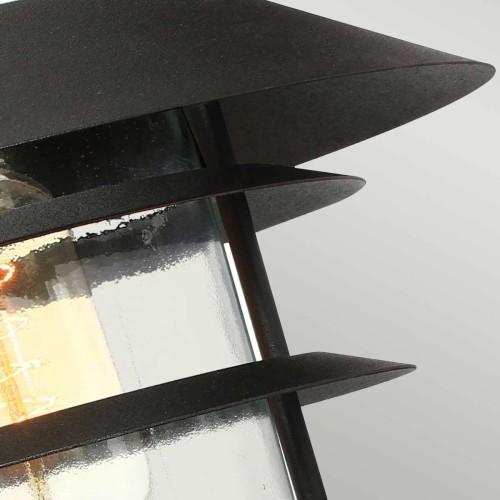 Latarnia naścienna Helsingor - 1 źródło światła - Czarny