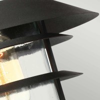 Latarnia naścienna Helsingor - 1 źródło światła - Czarny