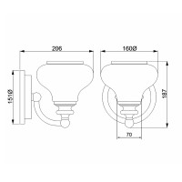 Kinkiet Ainsley - 1 źródło światła - Polerowany chrom