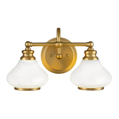 Kinkiet Ainsley - 2 źródła światła - Szczotkowany mosiądz