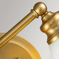 Kinkiet Ainsley - 2 źródła światła - Szczotkowany mosiądz