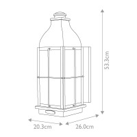 Duża latarnia naścienna Bingham - 3 źródła światła - Sjena palona