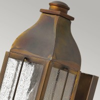 Mała latarnia naścienna Bingham - 1 źródło światła - Sjena palona