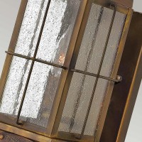 Mała latarnia naścienna Bingham - 1 źródło światła - Sjena palona