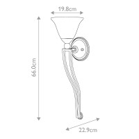 Kinkiet Bolla - 1 źródło światła - Szczotkowany nikiel - Wersja B
