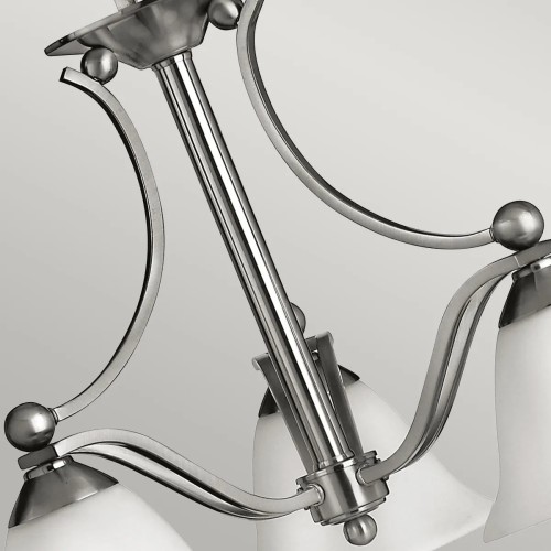 Żyrandol Bolla - 3 źródła światła - Szczotkowany nikiel