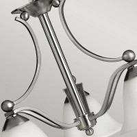 Żyrandol Bolla - 3 źródła światła - Szczotkowany nikiel