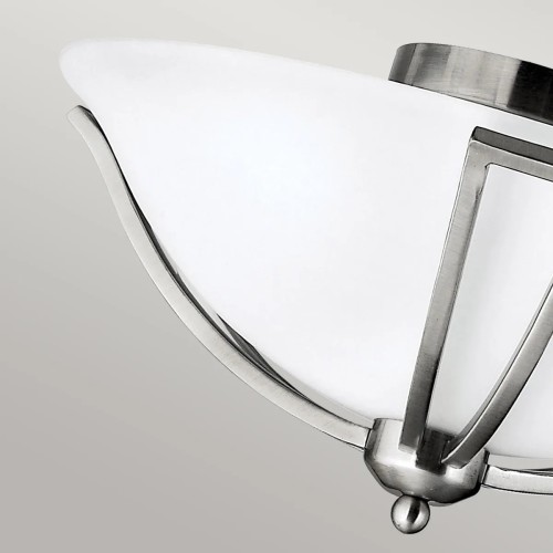 Plafon Bolla - 2 źródła światła - Szczotkowany nikiel