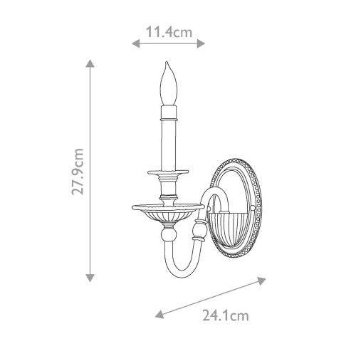 Kinkiet Cambridge - 1 źródło światła - Oksydowany mosiądz