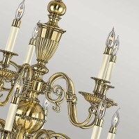 Żyrandol Cambridge - 15 źródeł światła - Oksydowany mosiądz