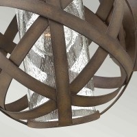 Mała latarnia naścienna Carson - 1 źródło światła - Vintage żelazo