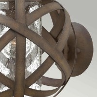 Mała latarnia naścienna Carson - 1 źródło światła - Vintage żelazo