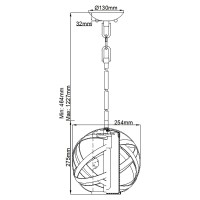 Lampa wisząca Carson - 1 źródło światła - Vintage żelazo