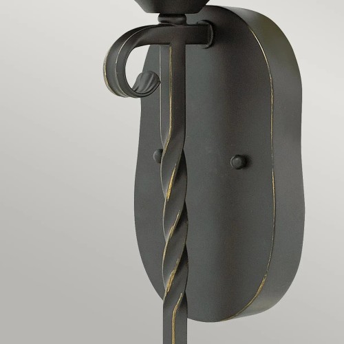 Kinkiet Casa - 1 źródło światła - Postarzana czerń