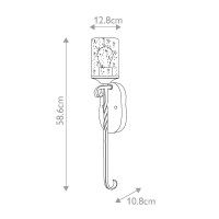 Kinkiet Casa - 1 źródło światła - Postarzana czerń