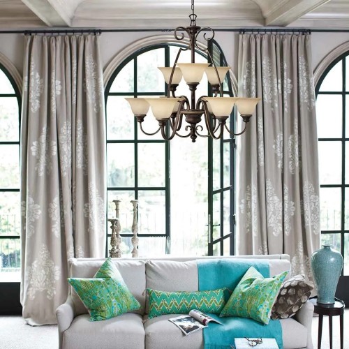 Żyrandol Cello - 9 źródeł światła - Antyczny brąz