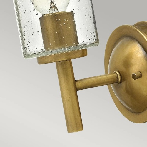 Kinkiet Collier - 1 źródło światła - Klasyczny mosiądz