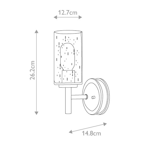 Kinkiet Collier - 1 źródło światła - Klasyczny mosiądz