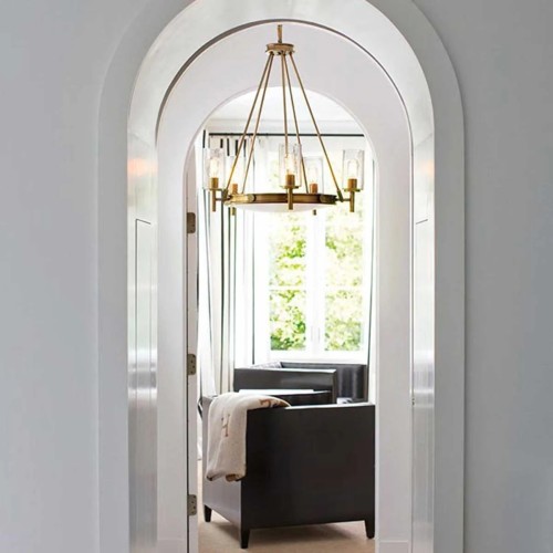 Żyrandol Collier - 5 źródeł światła - Klasyczny mosiądz