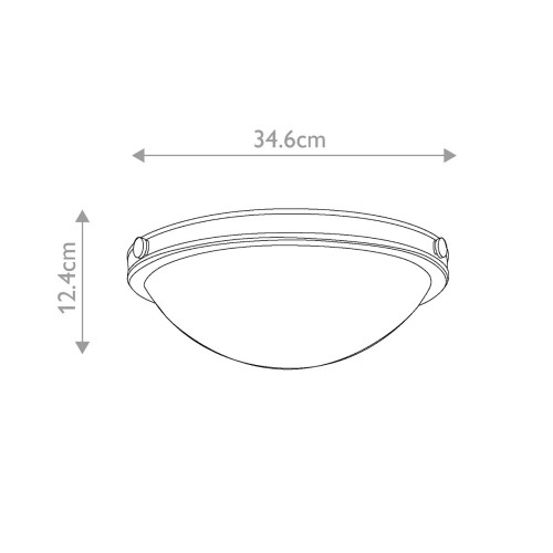 Mały plafon Collier - 2 źródła światła - Klasyczny mosiądz