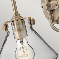 Kinkiet Congress - 1 źródło światła - Szczotkowany karmel