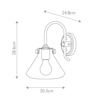 Kinkiet Congress - 1 źródło światła - Szczotkowany karmel