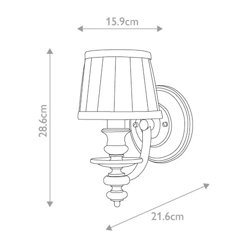 Kinkiet Dunhill - 1 źródło światła - Brązowy