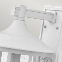 Duża latarnia naścienna Freeport - 1 źródło światła - Teksturowana biel