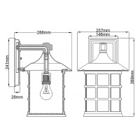 Duża latarnia naścienna Freeport - 1 źródło światła - Teksturowana biel
