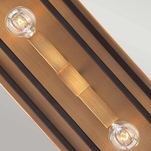 Kinkiet Fulton - 2 źródła światła - Brązowy, mosiądz