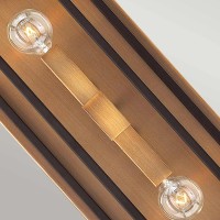 Kinkiet Fulton - 2 źródła światła - Brązowy, mosiądz