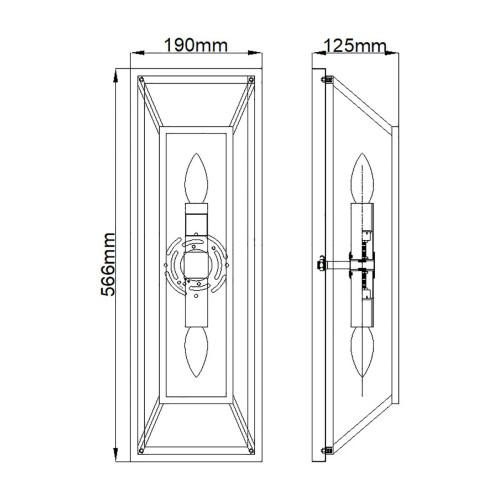 Kinkiet Fulton - 2 źródła światła - Brązowy, mosiądz