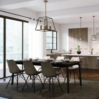 Lampa wisząca Fulton - 4 źródła światła - Brązowy, mosiądz