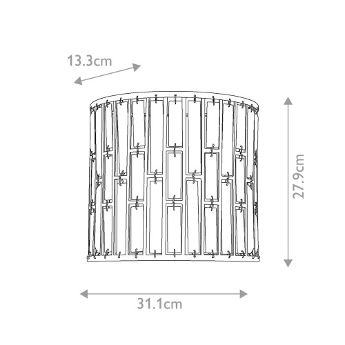 Kinkiet Gemma - 2 źródła światła - Srebrny - Wersja A