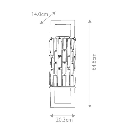 Kinkiet Gemma - 2 źródła światła - Vintage brąz - Wersja B